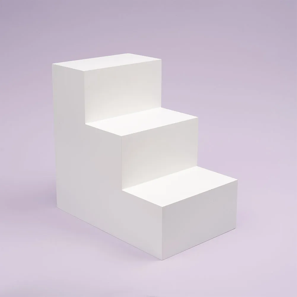 Spectrum White PRO.PROPS Styling Photography Stair Prop - Large 3 Steps