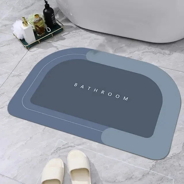 Super Absorbent Bathroom Mat Foot Mats Diatomite Rugs Non-Slip