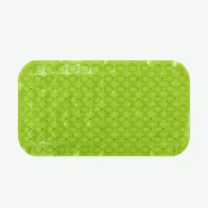 UMAI X SAVYA Home Anti Skid Bath Mat for Bathroom, PVC Bath Mat with Suction Cup, Machine Washable Floor Mat (67x37 cm) (Green)