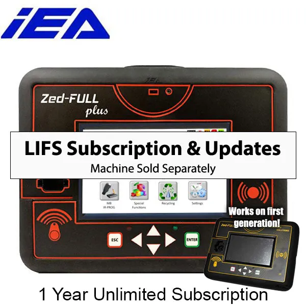 Unlimited LIFS Subscription 1 Month - 24 Months for IEA Zed Full - VAG CANBUS / VAG K-LINE / VAG UDS OBD - ( Machine Sold Separately )