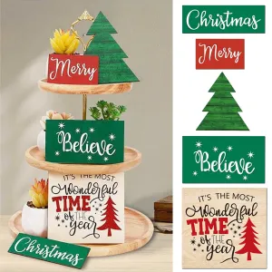valiant Easter Savings Clearance! PRETXORVE Easter Tiered Tray Decorations Set, Spring Tiered Tray Decorations Set, Wooden Easter Tiered Tray Decor, Sign Tiered Tray, Easter Home Decoration Ornament Christmas Tray Decor C Christmas