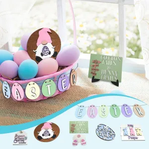 valiant Easter Savings Clearance! PRETXORVE Easter Tiered Tray Decorations Set, Spring Tiered Tray Decorations Set, Wooden Easter Tiered Tray Decor, Sign Tiered Tray, Easter Home Decoration Ornament Easter Tray Decor F Easter