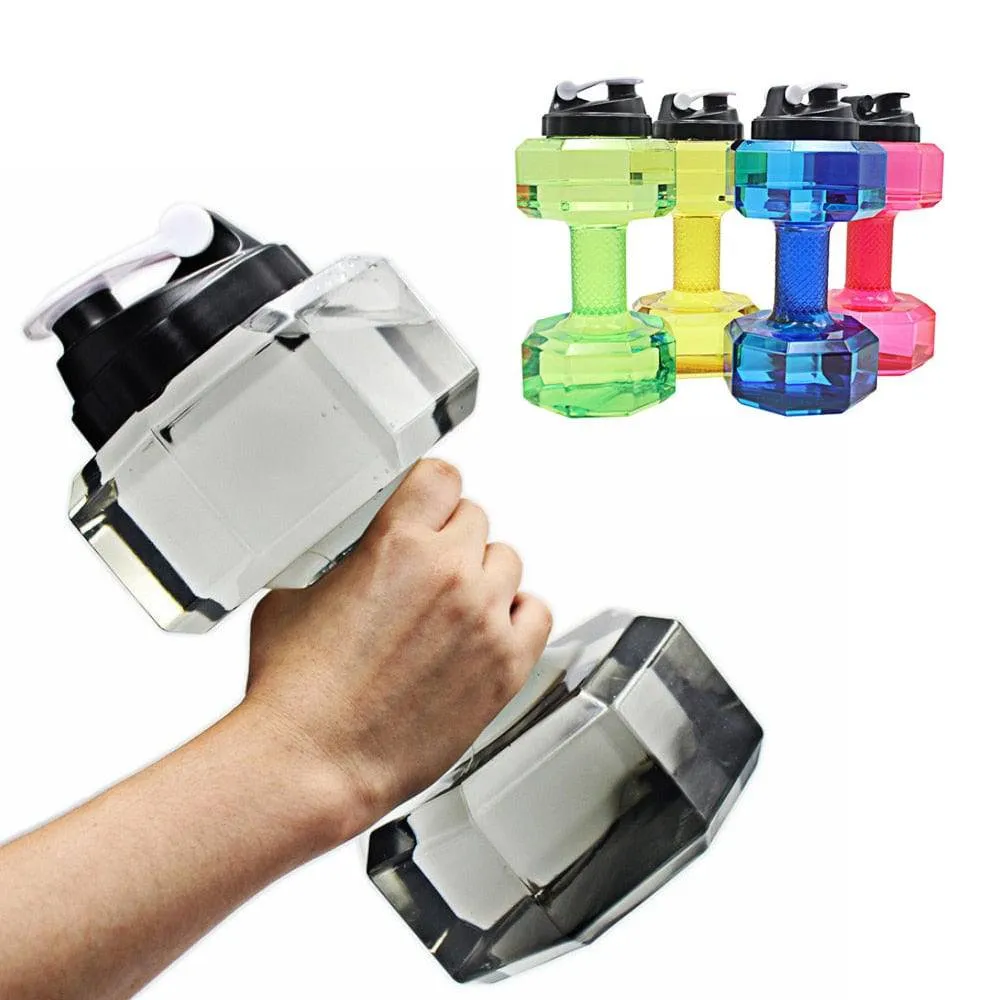 Water Dumbbell Sport Bottle Large Capacity Fitness Bodybuilding Exercise Outdoor