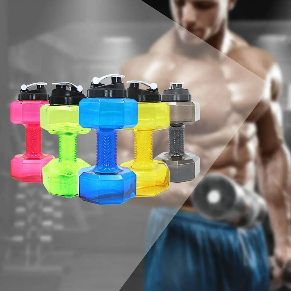 Water Dumbbell Sport Bottle Large Capacity Fitness Bodybuilding Exercise Outdoor