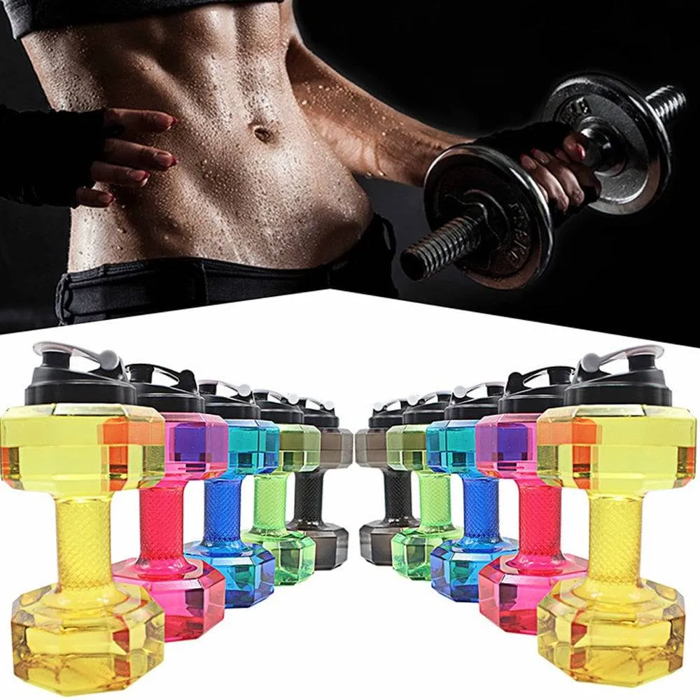Water Dumbbell Sport Bottle Large Capacity Fitness Bodybuilding Exercise Outdoor