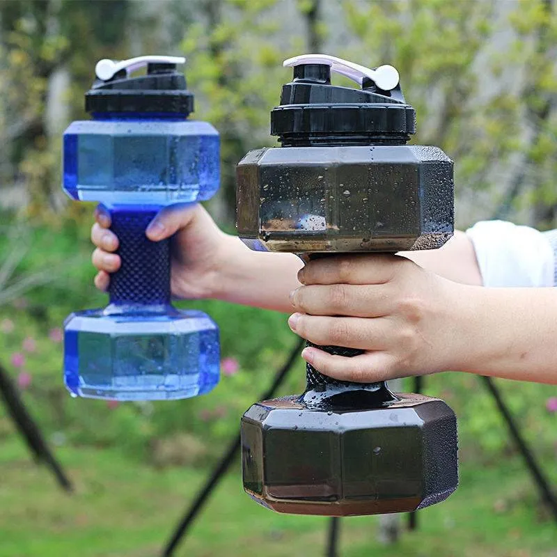 Water Dumbbell Sport Bottle Large Capacity Fitness Bodybuilding Exercise Outdoor